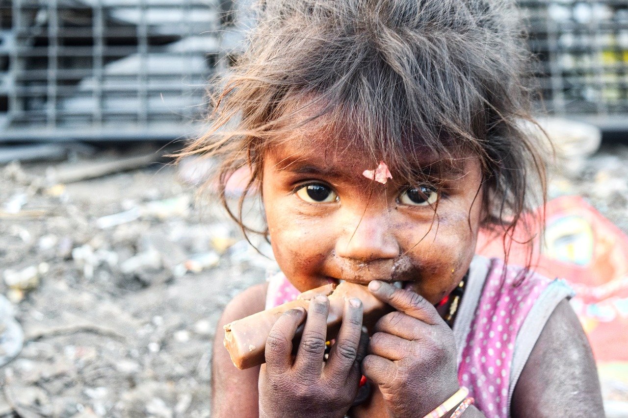 slums, india, girl